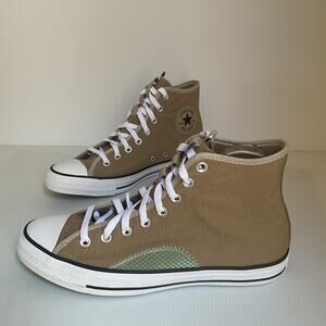 Converse All Star Chuck Taylor High Top Tan Green Canvas Men’s 9 Women’s 11
